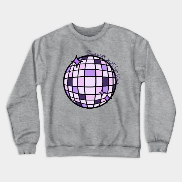 Mirror Ball Disco Ball Crewneck Sweatshirt by Midnight Pixels